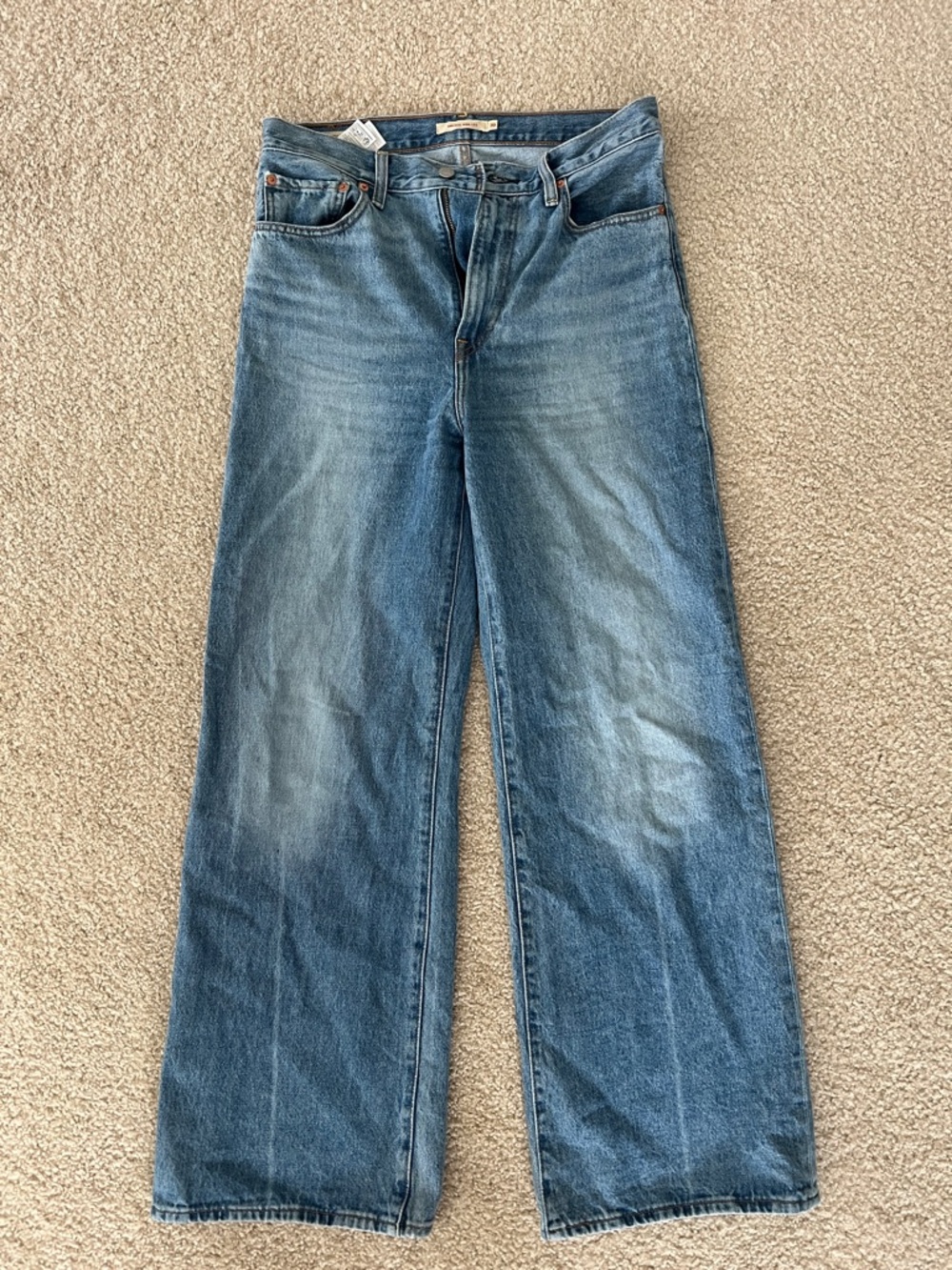 Levi’s Ribcage Wide Leg Blue Denim Jeans